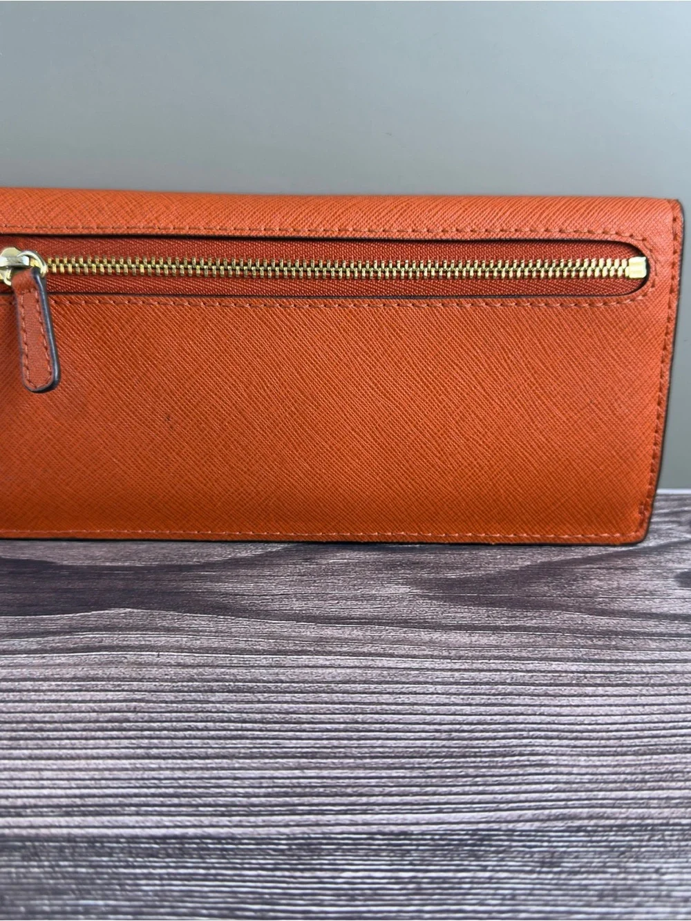 Michael Kors Jet Set Orange Saffiano Tote Purse Wallet Dust Bag Crossbody Set